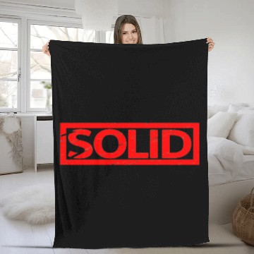 Discover Solid Stamp Fleece Blankets
