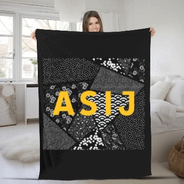 Discover ASIJ Black Patterned Fleece Blankets
