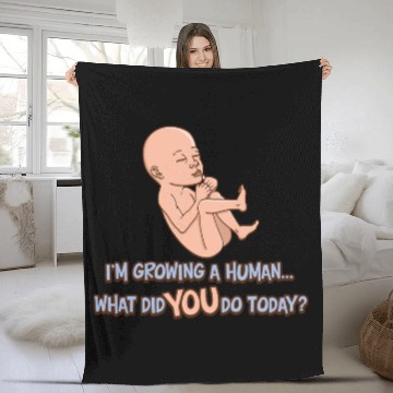 Discover Growing A Human Maternity Fleece Blankets