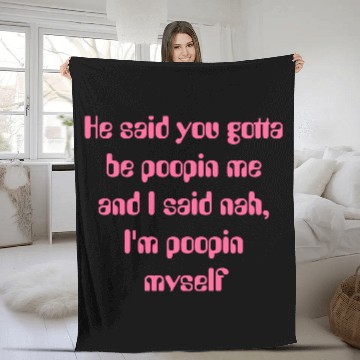 Discover Poopin creeper. Fleece Blankets