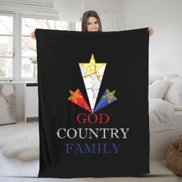 Discover God Country Family Fleece Blankets