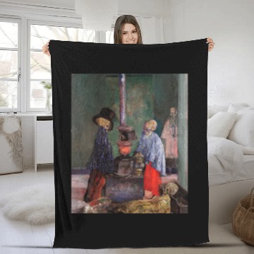 Discover James Ensor - Skeletons Warming Themselves Fleece Blankets