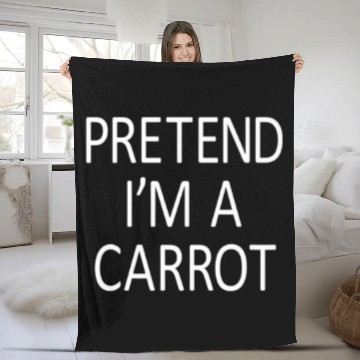 Discover Funny Pretend I'm A Carrot Cool Sarcastic Costume Fleece Blankets