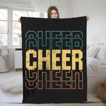 Discover Cheer Vintage Cheerleading Coach Fleece Blankets