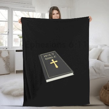 Discover Armor of God Henley   w/Bible Fleece Blankets
