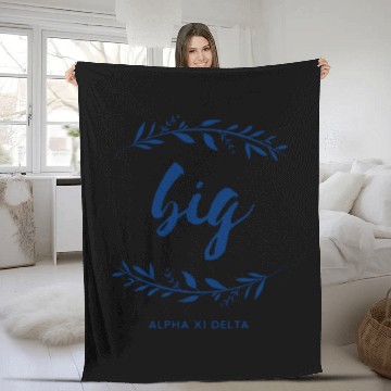 Discover Alpha Xi Delta Big Wreath Fleece Blankets