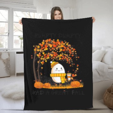 Discover Humpty Dumpty Had A Great Fall Thanksgiving Autumn Fleece Blankets