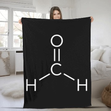 Discover Formaldehyde Molecule | Funeral Director Fleece Blankets