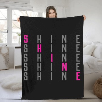 Discover Modern Inspiration Repeat Pattern Neon Pink Shine Sweat Fleece Blankets