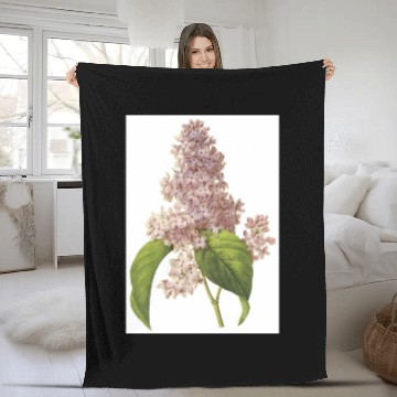 Discover lilac(Syringa sp.) by Redouté Fleece Blankets