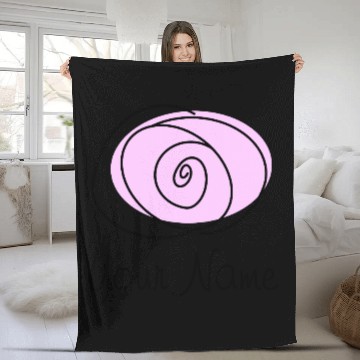 Discover Rose Lilac 'Name' Fleece Blankets