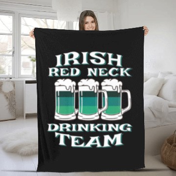 Discover Irish Drinking Team St Patricks Day Green Beer Mug Fleece Blankets