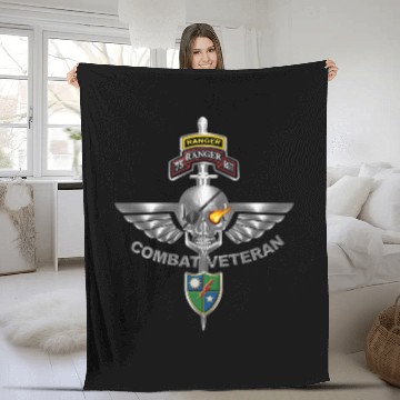 Discover 75th Ranger Regiment “Combat Veteran" Fleece Blankets