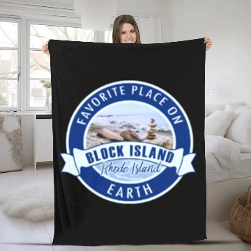 Discover Block Island RI - Favorite Place on Earth Fleece Blankets