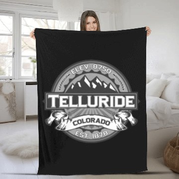 Discover Telluride Grey Fleece Blankets