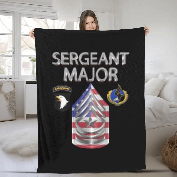 Discover 101st Airborne Division Sergeant Major “SGM” Fleece Blankets