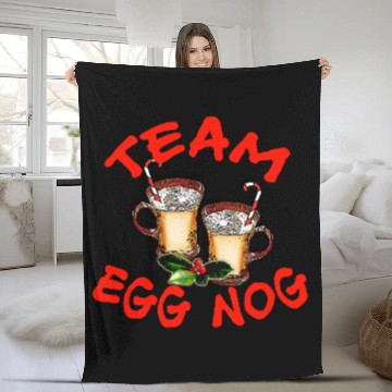 Discover Team Eggnog Holiday Design Fleece Blankets