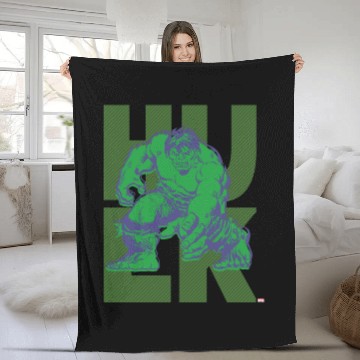 Discover Hulk Typography Character Art Fleece Blankets