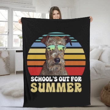 Discover Schools Out For Summer Irish Terrier Dog Teacher Fleece Blankets