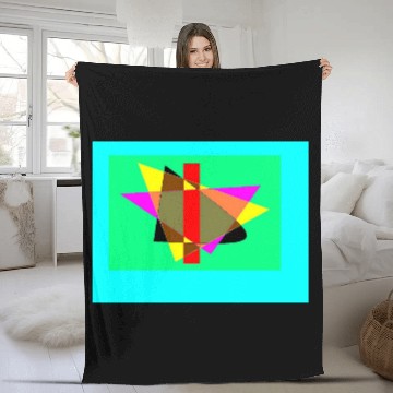 Discover Geometric Thought Sleeveless Fleece Blankets