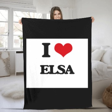 Discover I Love Elsa Fleece Blankets