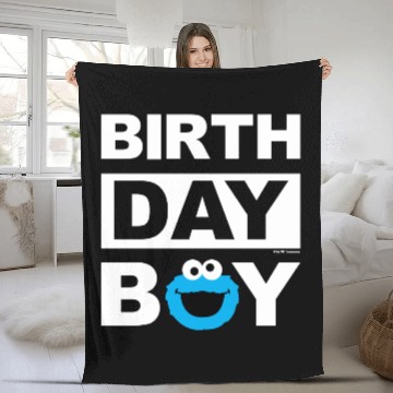 Discover Sesame Street | Cookie Monster - Birthday Boy Fleece Blankets