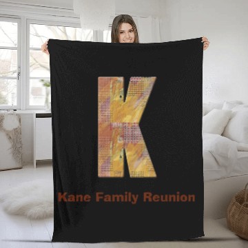 Discover Family Reunion Patchwork Country Letter K Monogram Fleece Blankets