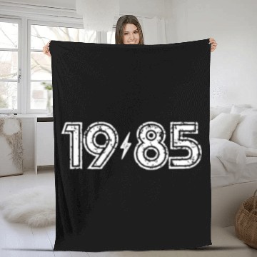 Discover Retro Hard Rock Birthday Lightning Bolt 1985 Fleece Blankets