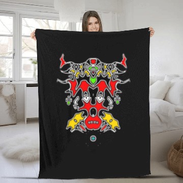 Discover Black Magic Face 2 Fleece Blankets