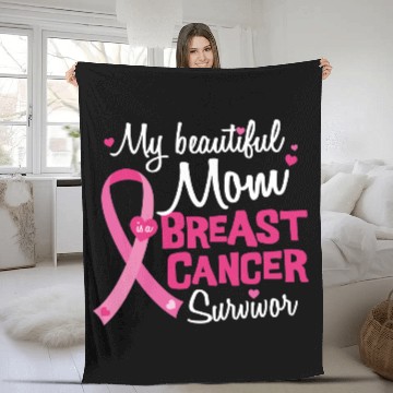 Discover Beautiful Mom Breast Cancer Survivor Daughter Son Plus Size Fleece Blankets