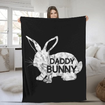 Discover Daddy Bunny Matching Couple Family Easter Day Desi Fleece Blankets