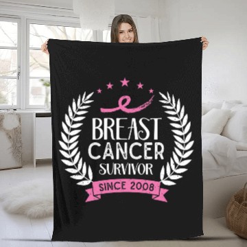 Discover Custom Breast Cancer Survivor Awareness Since 2008 Fleece Blankets