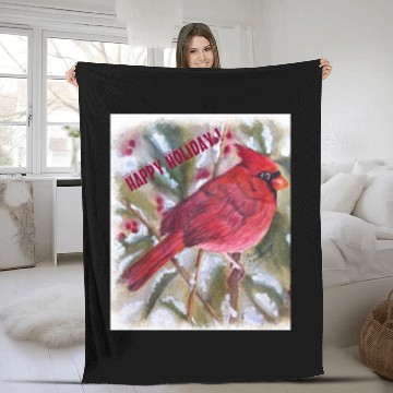 Discover RED CARDINAL Fleece Blankets