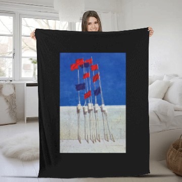 Discover Lobster Buoys 1990s Fleece Blankets