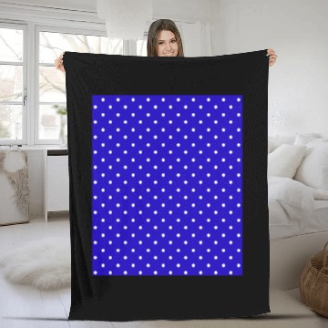 Discover little  dots royal blue Fleece Blankets