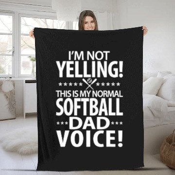 Discover Softball Dad Funny Daddy Birthday or Father's Day Fleece Blankets