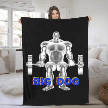 Discover Mens BIG DOG Weightlifting Fleece Blankets