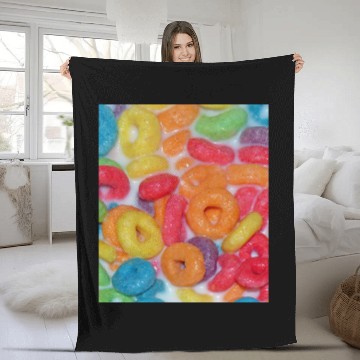 Discover Fruity Cereal Fleece Blankets