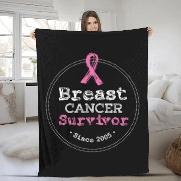 Discover Breast Cancer Survivor Awareness Since 2005 Plus Size Fleece Blankets