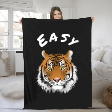 Discover Tiger Gift | Easy Tiger Calm Down Easy Tiger Fleece Blankets