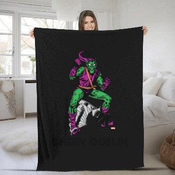 Discover Green Goblin Retro Fleece Blankets