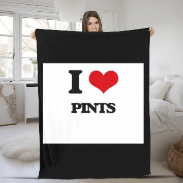 Discover I Love Pints Fleece Blankets