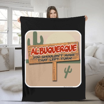 Discover Albuquerque Left Fleece Blankets