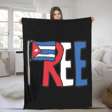 Discover Free Cuba Sleeveless Fleece Blankets