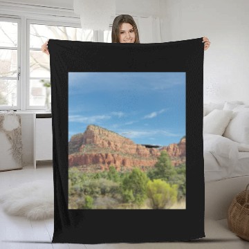 Discover Red rocks in Sedona Fleece Blankets