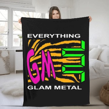 Discover EGM Orange Tiger Stripe Logo Fleece Blankets