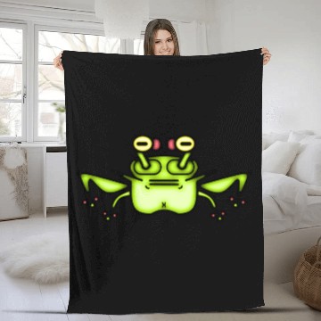 Discover Grumpy odd frog toad v2 Fleece Blankets