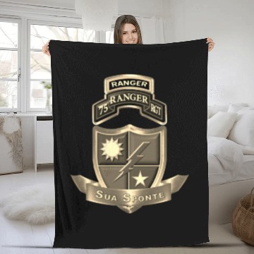 Discover 75th Ranger Regiment "Sua Sponte" Fleece Blankets