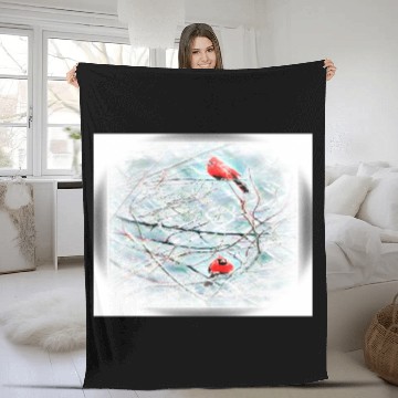 Discover Bird Models: Cardinal Life 01-01 Fleece Blankets