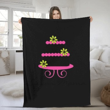 Discover Sugar Mama T 3/4 sleeve cake artist Fleece Blankets